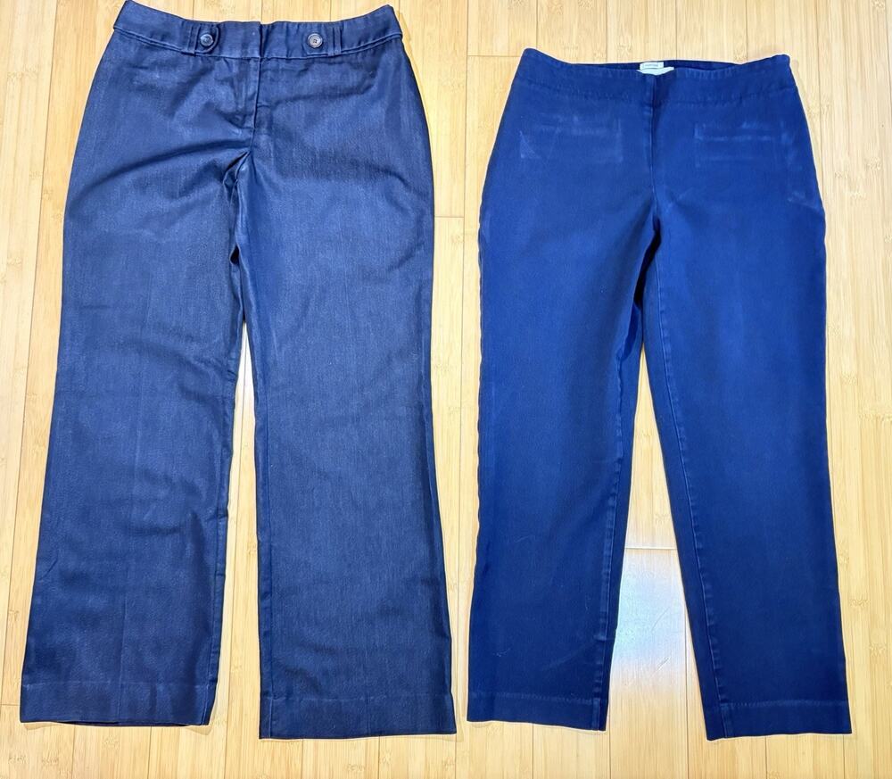 Lot of 2 Womens Ann Taylor & Talbot Pants Sz 4 Cigarette & Flare Career Wear